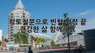 락토철분으로 빈혈 걱정 끝! 건강한 삶, 함께해요