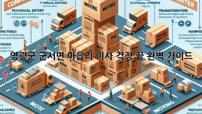 영광군 군서면 마읍리 이사, 걱정 끝! 완벽 가이드